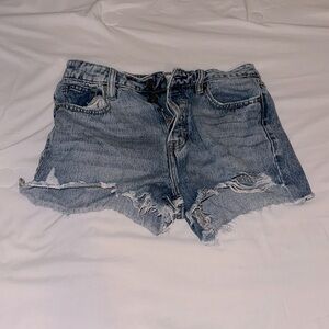 Button up medium wash Jean shorts size Small